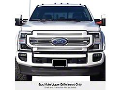 1.80mm Wire Mesh Upper Overlay Grilles; Polished (20-22 F-250 Super Duty Lariat)