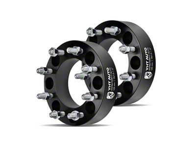 2-Inch 8-Lug Wheel Spacers; Black; Set of Two (03-25 F-250 Super Duty)