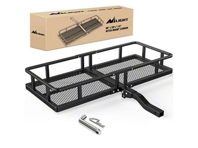 2-Inch Receiver Hitch Mounted Cargo Carrier with 5/8-Inch Pin; 60-Inch x 24-Inch