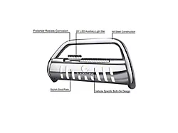 3-Inch Beacon LED Bull Bar; Stainless Steel (99-07 F-250 Super Duty)