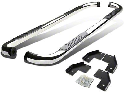 3-Inch Round Nerf Side Step Bars; Stainless Steel (99-16 F-250 Super Duty SuperCrew)