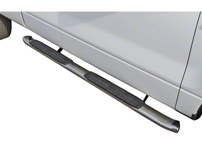 4-Inch Oval 4X Series Side Step Bars; Stainless Steel (11-16 F-250 Super Duty SuperCab)