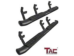 4.25-Inch PNC Oval Side Step Bars; Textured Black (17-25 F-250 Super Duty SuperCrew)