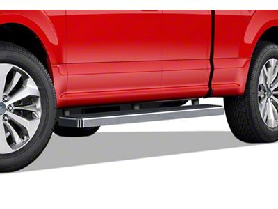 5-Inch iStep SS Running Boards; Hairline Silver (17-25 F-250 Super Duty SuperCab)