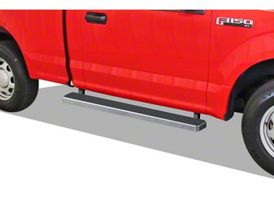 5-Inch iStep SS Running Boards; Hairline Silver (17-25 F-250 Super Duty Regular Cab)