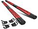 5-Inch Running Boards; Black and Red (17-24 F-250 Super Duty SuperCrew)