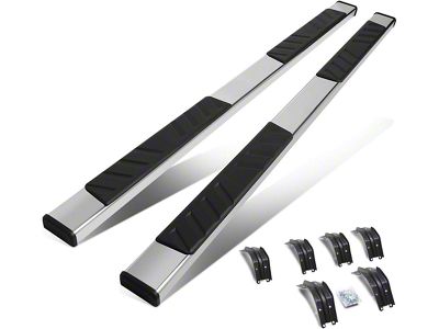 5-Inch Wide Flat Running Boards; Stainless Steel (99-16 F-250 Super Duty SuperCrew)