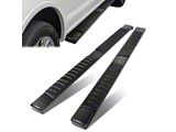 6-Inch Wide Flat Running Boards; Black (17-26 F-250 Super Duty SuperCrew)