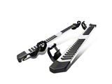 6-Inch Wide Flat Running Boards; Silver (17-25 F-250 Super Duty SuperCrew)