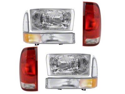 6-Piece Headlight and Tail Light Set (02-04 F-250 Super Duty)