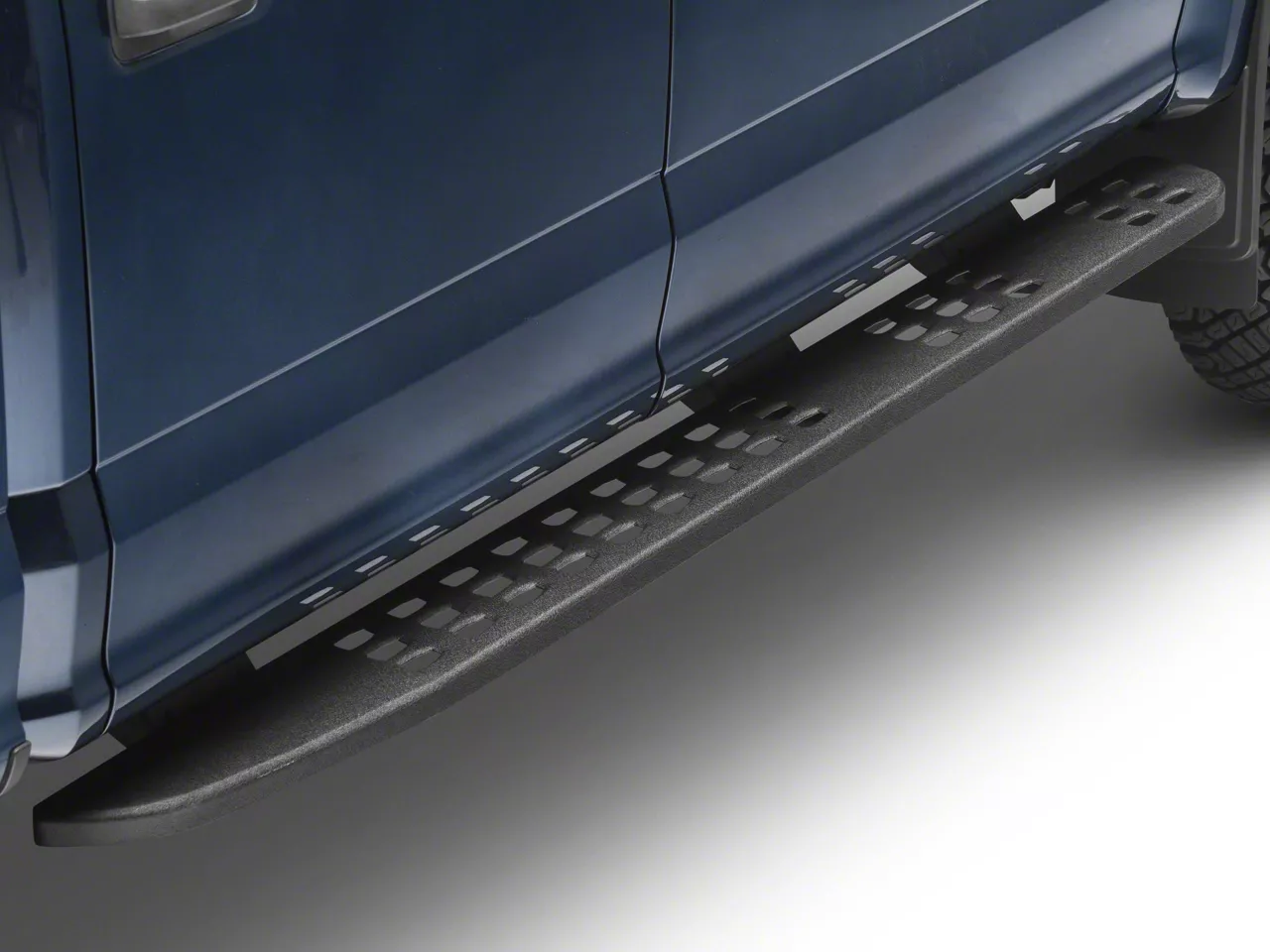 F250 Super Duty 7.25Inch Wide Flat Running Boards; Textured Black (17