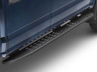 7.25-Inch Wide Flat Running Boards; Textured Black (17-25 F-250 Super Duty SuperCrew)