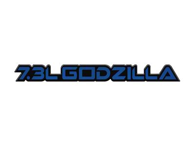 7.3L Godzilla Badge; Atlas Blue (20-25 7.3L F-250 Super Duty)