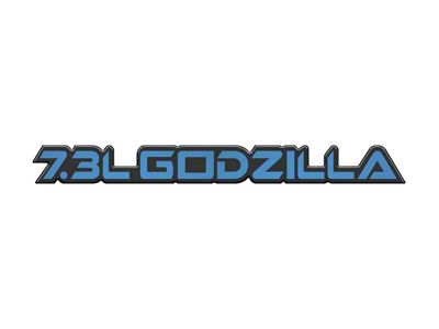 7.3L Godzilla Badge; Azure Gray (20-25 7.3L F-250 Super Duty)
