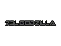 7.3L Godzilla Badge; Carbonized Gray (20-25 7.3L F-250 Super Duty)