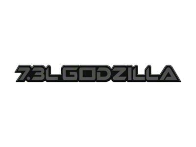 7.3L Godzilla Badge; Carbonized Gray (20-24 7.3L F-250 Super Duty)