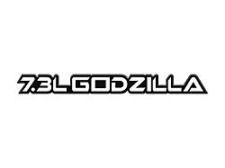 7.3L Godzilla Badge; Gloss White (20-25 7.3L F-250 Super Duty)