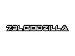7.3L Godzilla Badge; Iconic Silver (20-25 7.3L F-250 Super Duty)