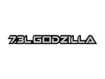 7.3L Godzilla Badge; Iconic Silver (20-24 7.3L F-250 Super Duty)