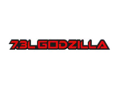 7.3L Godzilla Badge; Race Red (20-24 7.3L F-250 Super Duty)