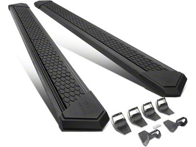 8-Inch Flat Step Bar Running Boards; Black (17-25 F-250 Super Duty SuperCrew)