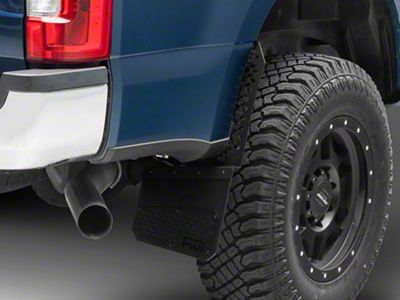 8-Inch Rek Mesh Offset Mud Flaps; Front or Rear; Black (Universal; Some Adaptation May Be Required)