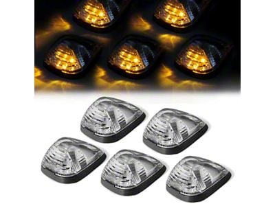 Amber LED Cab Lights; Chrome (11-16 F-250 Super Duty)