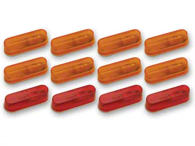 Auxiliary Running Light Kit; 4-Red; 8-Amber (Universal; Some Adaptation May Be Required)