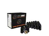 Black Acorn Lug Nuts for Aftermarket Wheels; M14x2.0; Set of 32 (99-02 F-250 Super Duty)