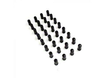 Black Bulge Acorn Lug Nut Kit; 14mm x 1.5; Set of 32 (11-24 F-250 Super Duty)