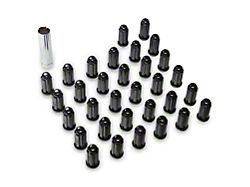 Black Spline Lug Nuts; M14x1.5; Set of 32 (05-25 F-250 Super Duty)