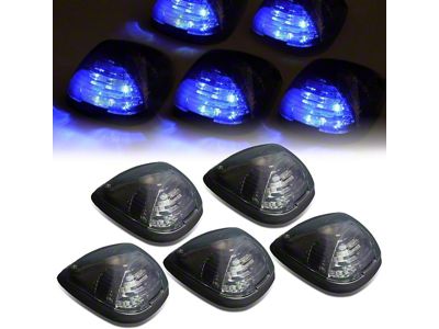 Blue LED Cab Lights; Smoked (11-16 F-250 Super Duty)