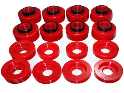 Body Mount Set; Red (11-16 F-250 Super Duty SuperCrew)