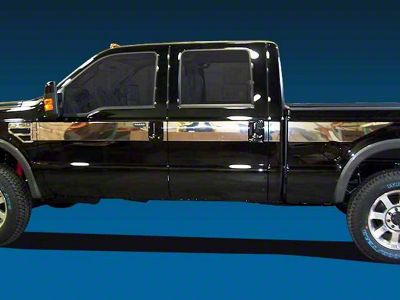 Body Side Molding Accent Trim; Upper; Stainless Steel (08-10 F-250 Super Duty SuperCrew w/ 6-3/4-Foot Bed)