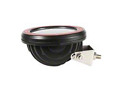 Bull Bar with 5.30-Inch Red Round Flood LED Lights; Textured Black (99-04 F-250 Super Duty)