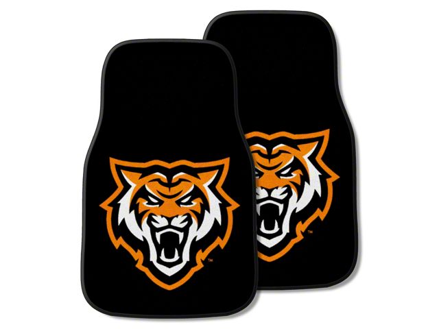 Carpet Front Floor Mats with Idaho State University Logo; Black (Universal; Some Adaptation May Be Required)
