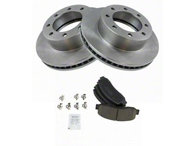 Ceramic 8-Lug Brake Rotor and Pad Kit; Front (11-12 4WD F-250 Super Duty)