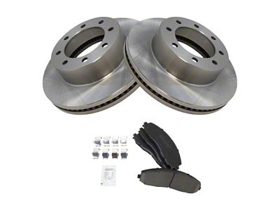 Ceramic 8-Lug Brake Rotor and Pad Kit; Front (13-19 4WD F-250 Super Duty)