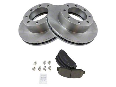 Ceramic 8-Lug Brake Rotor and Pad Kit; Front (11-12 4WD F-250 Super Duty)