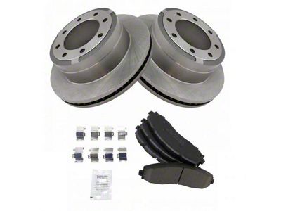 Ceramic 8-Lug Brake Rotor and Pad Kit; Rear (13-19 F-250 Super Duty)