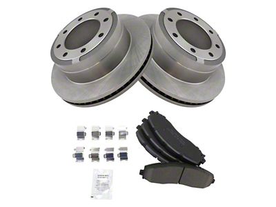 Ceramic 8-Lug Brake Rotor and Pad Kit; Rear (13-19 F-250 Super Duty)