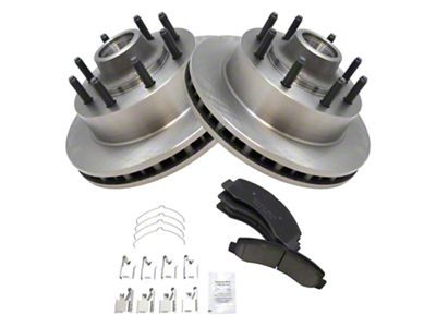 Ceramic 8-Lug Brake Rotor and Pad Kit; Front (00-02 2WD F-250 Super Duty w/ 4-Wheel ABS)