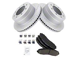 Ceramic Performance 8-Lug Brake Rotor and Pad Kit; Rear (13-19 F-250 Super Duty)