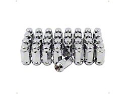 Chrome Bulge Acorn Lug Nut Kit; 14mm x 1.5; Set of 32 (04-26 F-250 Super Duty)