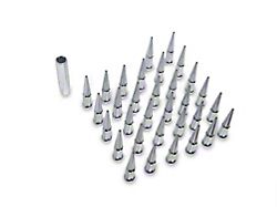 Chrome Spike Lug Nut Kit; 14mm x 1.5; Set of 32 (05-25 F-250 Super Duty)