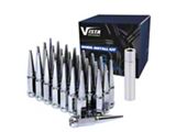 Chrome Spike Lug Nuts for Aftermarket Wheels; M14x1.5; Set of 32 (99-26 F-250 Super Duty)