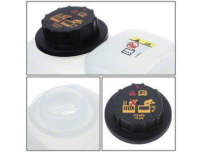 Coolant Recovery Tank with Cap (99-04 F-250 Super Duty w/o Fluid Level Sensor)