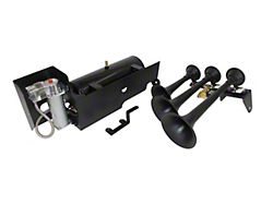 Kleinn Direct Fit Onboard Air System and Model 730 Demon Triple Train Horn (11-16 F-250 Super Duty w/o Powered Running Boards, Excluding Regular Cab)
