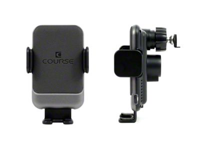 Direct Fit Phone Mount with Charging Auto Closing Cradle Head; Black (22-25 F-250 Super Duty w/ Sync 4)