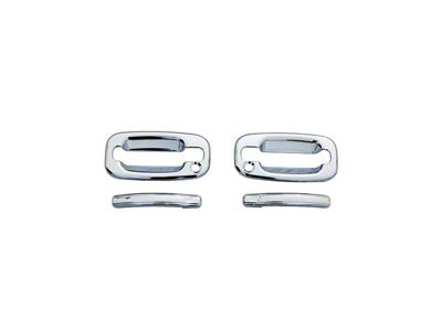 Door Handle Covers without Passenger Keyhole; Chrome (11-16 F-250 Super Duty Regular Cab, SuperCab)